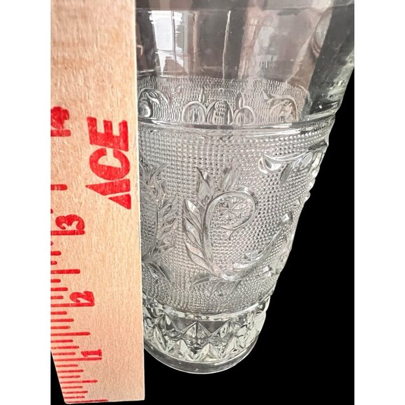 VTG Tumbler DUNCAN & MILLER Sandwich Glass Clear 12 oz 3"D x 5"H - Picture 3 of 6